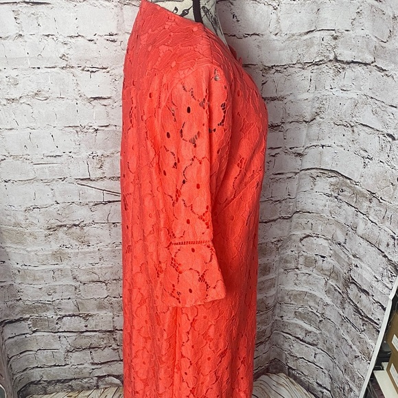 Jessica Howard Red/Orange Lace Shift Dress Women’s 14W - Picture 6 of 13